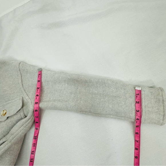 Quince Women’s size Medium Light Gray Boiled Wool Shirt Jacket READ - Picture 15 of 16